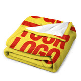 Custom Light Yellow Orange Red Blanket