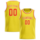 Custom Light Yellow & Orange Red Colors Design Sports Basketball Jersey
