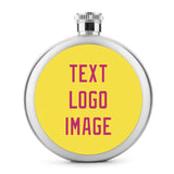 Custom Light Yellow Pink Hip Flask