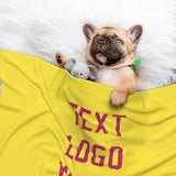 Custom Light Yellow Pink Pet Blanket