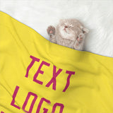 Custom Light Yellow Pink Pet Blanket