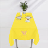 Custom Light Yellow Pink Square Table Cloth