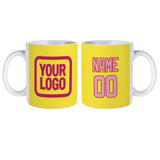Custom Light Yellow Light Pink Mug