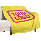 Custom Light Yellow Pink Blanket