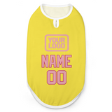 Custom Light Yellow Light Pink Pet Vest