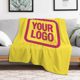 Custom Light Yellow Pink Blanket