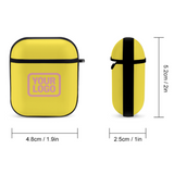 Custom Light Yellow Light Pink AirPods Case