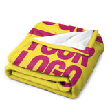 Custom Light Yellow Pink Blanket