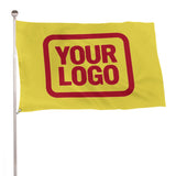 Custom Light Yellow Red Flag