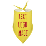 Custom Light Yellow Red Pet Scarf