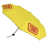 Custom Light Yellow Red Automatic Umbrella