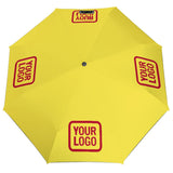 Custom Light Yellow Red Automatic Umbrella