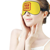 Custom Light Yellow Red Sleep Mask