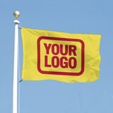 Custom Light Yellow Red Flag