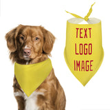 Custom Light Yellow Red Pet Scarf