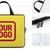 Custom Light Yellow Red Laptop Bag