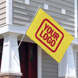 Custom Light Yellow Red Flag