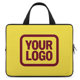 Custom Light Yellow Crimson Red Laptop Bag