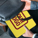 Custom Light Yellow Crimson Red Laptop Bag