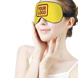 Custom Light Yellow Crimson Red Sleep Mask