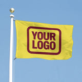 Custom Light Yellow Crimson Red Flag