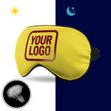Custom Light Yellow Crimson Red Sleep Mask