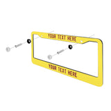 Custom Light Yellow Crimson Red License Plate Frame