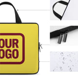 Custom Light Yellow Crimson Red Laptop Bag