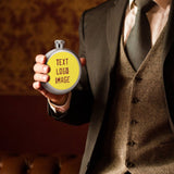Custom Light Yellow Crimson Red Hip Flask