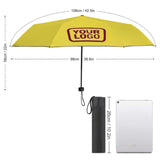 Custom Light Yellow Crimson Red Automatic Umbrella
