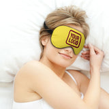 Custom Light Yellow Crimson Red Sleep Mask