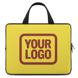 Custom Light Yellow Coral Red Laptop Bag