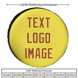 Custom Light Yellow Coral Red Truck Tires