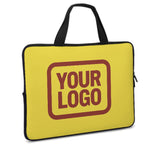 Custom Light Yellow Coral Red Laptop Bag