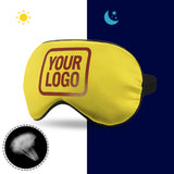 Custom Light Yellow Coral Red Sleep Mask