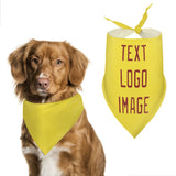Custom Light Yellow Coral Red Pet Scarf