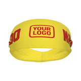 Custom Light Yellow Orange Red Sports headband