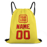 Custom Light Yellow Orange Red Drawstring Bag