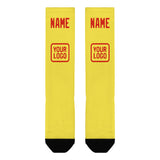 Custom Light Yellow Orange Red Knee-High Sock