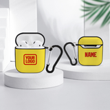 Custom Light Yellow Orange Red AirPods Case