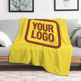 Custom Light Yellow Coral Red Blanket