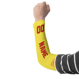 Custom Light Yellow Orange Red Arm Sleeve