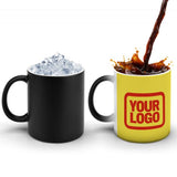 Custom Light Yellow Orange Red Magic Mug