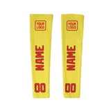 Custom Light Yellow Orange Red Arm Sleeve