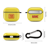 Custom Light Yellow Orange Red AirPods Case (3rd Generation)