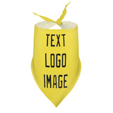 Custom Light Yellow Black Pet Scarf