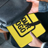 Custom Light Yellow Black Laptop Bag