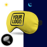 Custom Light Yellow Black Sleep Mask
