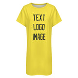 Custom Light Yellow Black Nachthemd