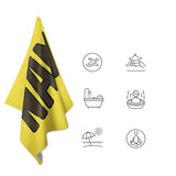 Custom Light Yellow Brown Beach Towel